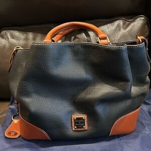 Dooney & Bourke Black and Tan Leather Tote
